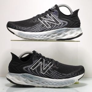 New Balance 1080 Womans 10 B Medium Cushion Shoes Black White W1080B11.